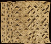 FRAMED AFRICAN KUBA CLOTH TEXT