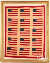FRAMED AMERICAN FLAG CRIB QUIL