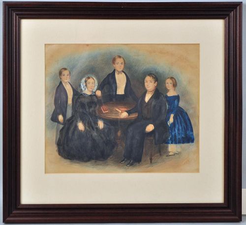 FRAMED AMERICAN PASTEL FAMILY