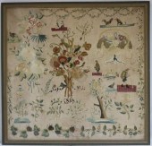 FRAMED AND GLAZED NEEDLEWORK S