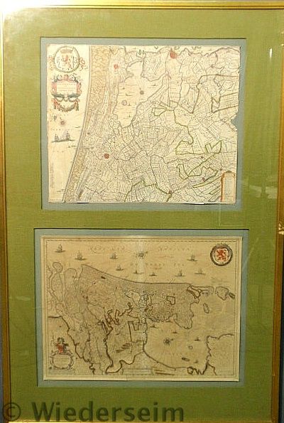 Framed and matted collection of two