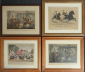 Framed and matted Currier & Iv