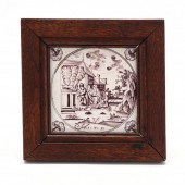 FRAMED ANTIQUE CERAMIC BIBLICA