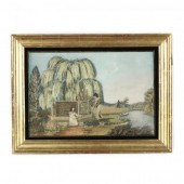 FRAMED ANTIQUE NEEDLEWORK AND