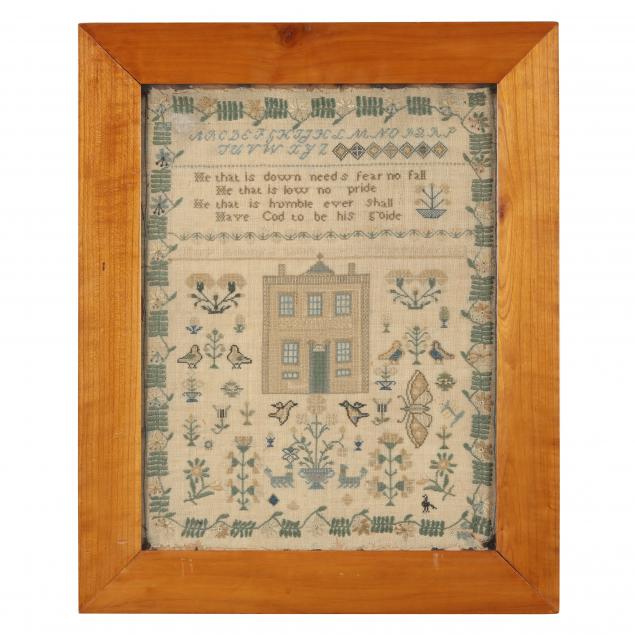 FRAMED ANTIQUE NEEDLEWORK,