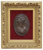 FRAMED ART NOUVEAU CAST IRON B