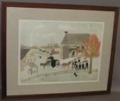 FRAMED ARTIST PROOF "AMISHFOLK