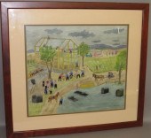 FRAMED ARTIST PROOF "BARN RAIS