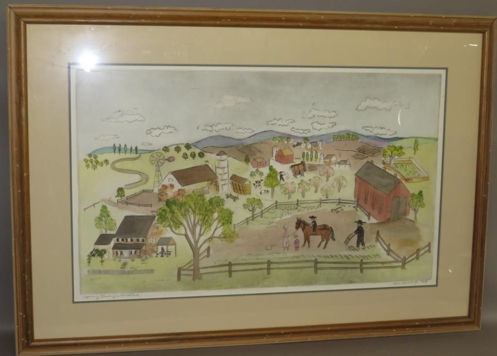 FRAMED ARTIST PROOF "SPRING PLOWING