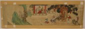 FRAMED ASIAN SCROLL PAINTING.