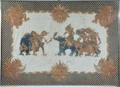 FRAMED BATIK WITH MYTHICAL FIG