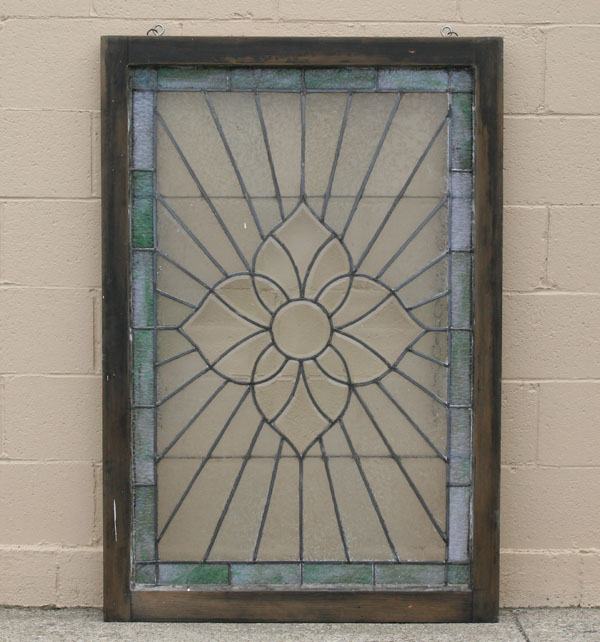 Framed beveled leaded glass