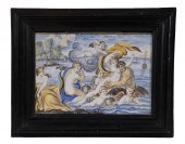 FRAMED CASTELLI MAIOLICA PLAQU