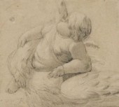 FRAMED CHALK DRAWING GANYMEDE