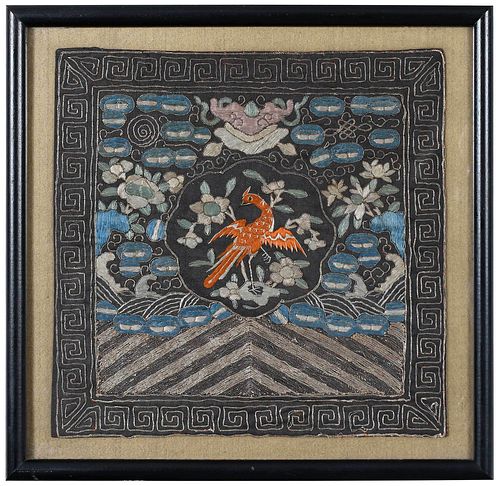 FRAMED CHINESE CIVIL OFFICIAL