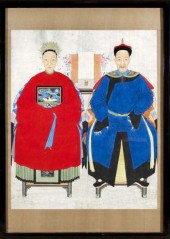 Framed Chinese Double Ancestor