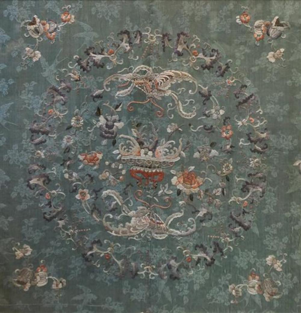 FRAMED CHINESE EMBROIDERED SILK