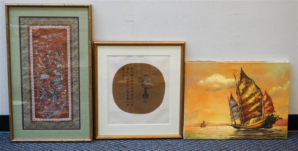 FRAMED CHINESE FAN STILL LIFE