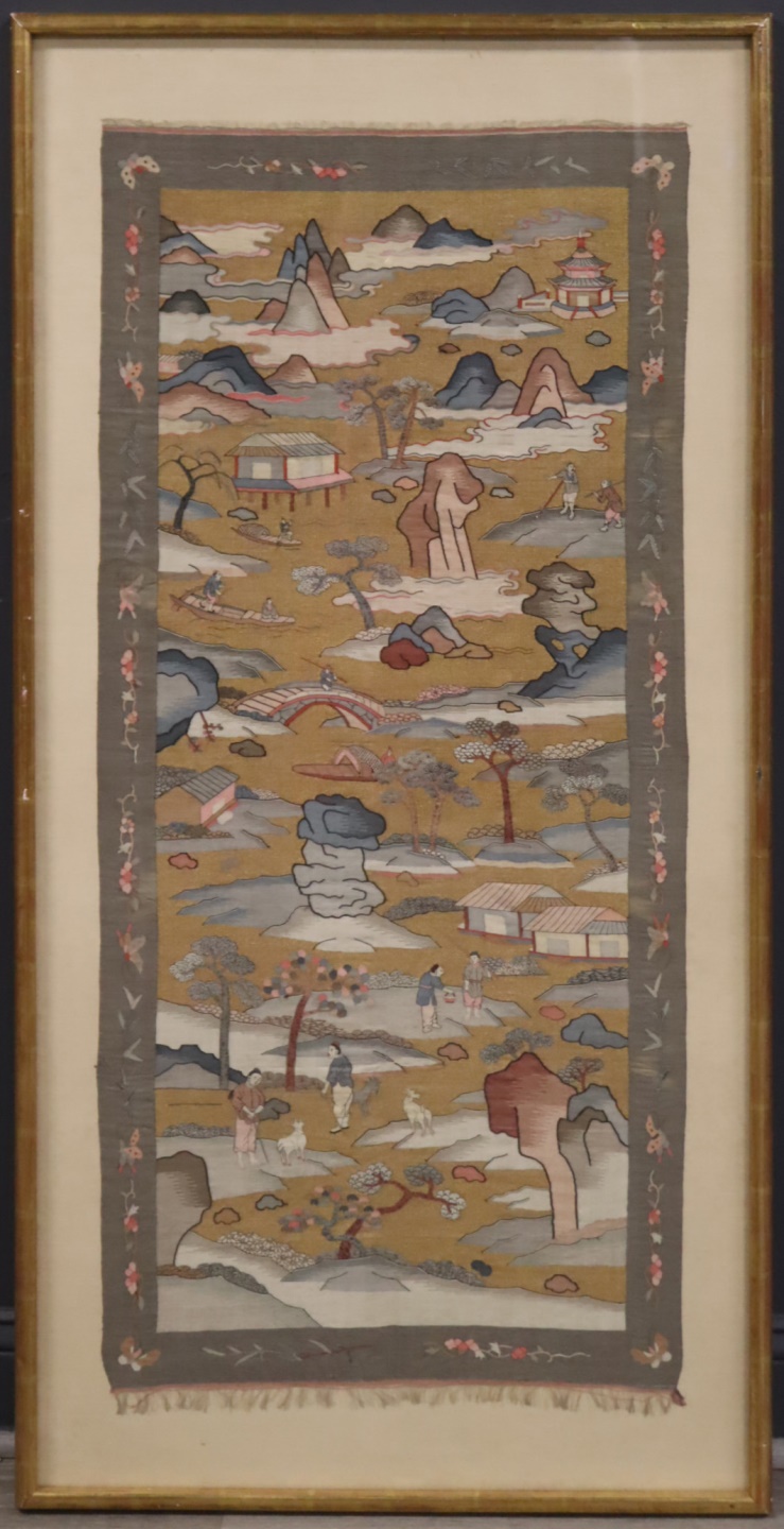 FRAMED CHINESE LANDSCAPE