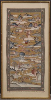 FRAMED CHINESE LANDSCAPE EMBRO
