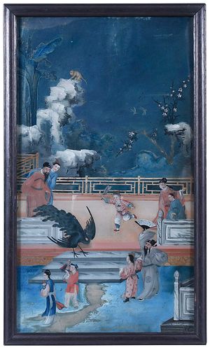 FRAMED CHINESE REVERSE GLASS