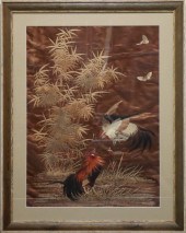 FRAMED CHINESE SILK EMBROIDERY