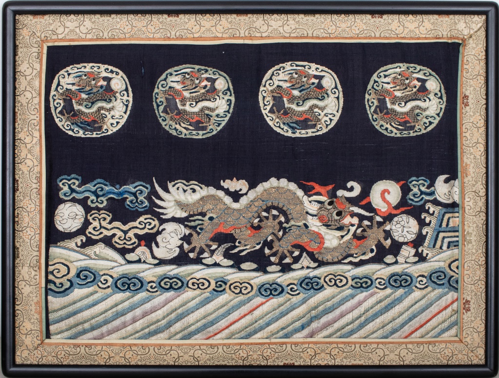 FRAMED CHINESE SILK EMBROIDERY