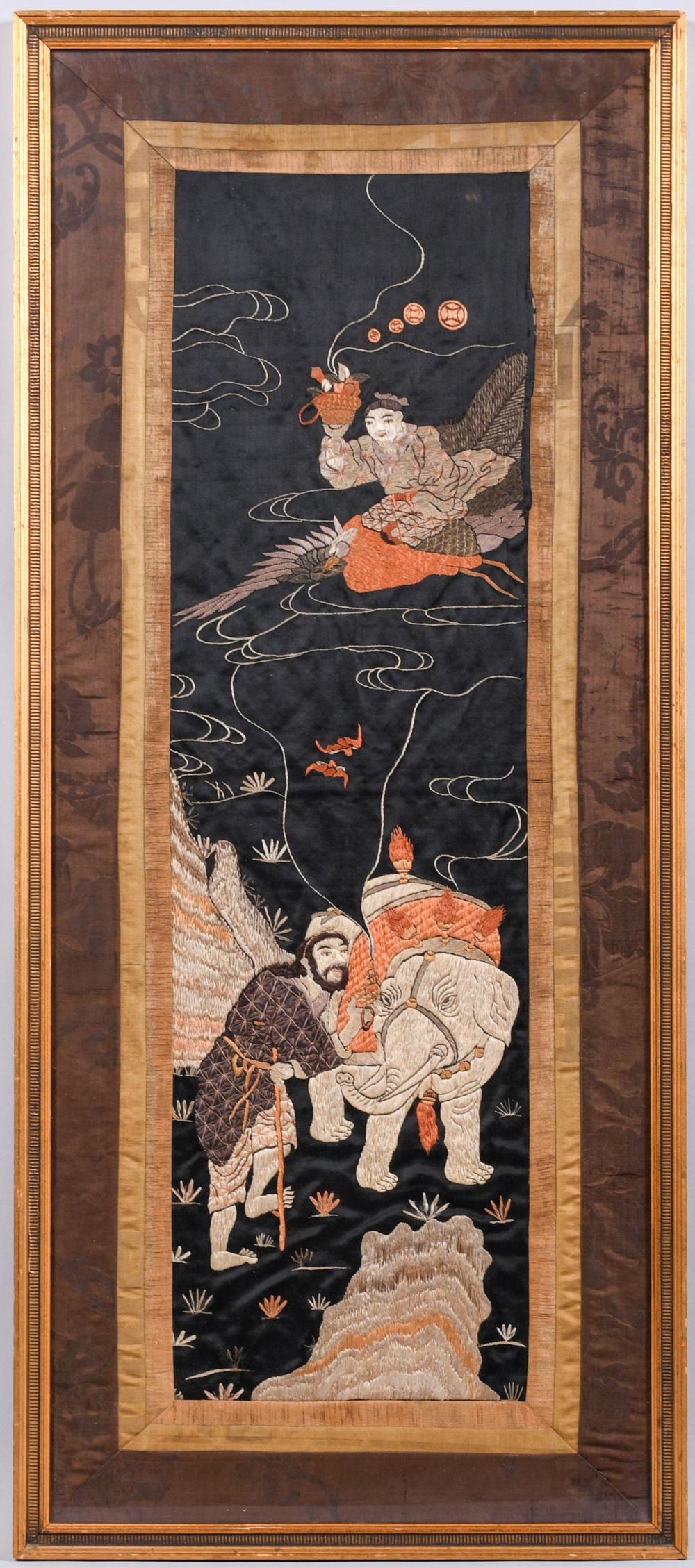 FRAMED CHINESE SILK THREAD