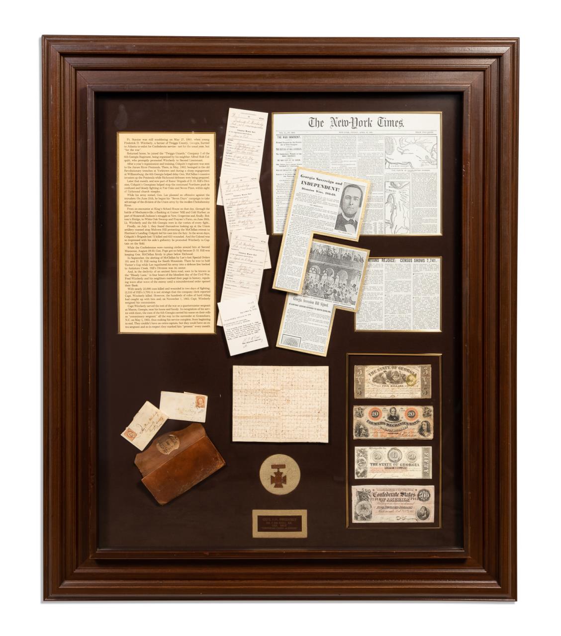 FRAMED CIVIL WAR "WIMBERLY