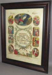 FRAMED COLORIZED PRINTED TAUFS