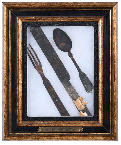 FRAMED CONFEDERATE EATING