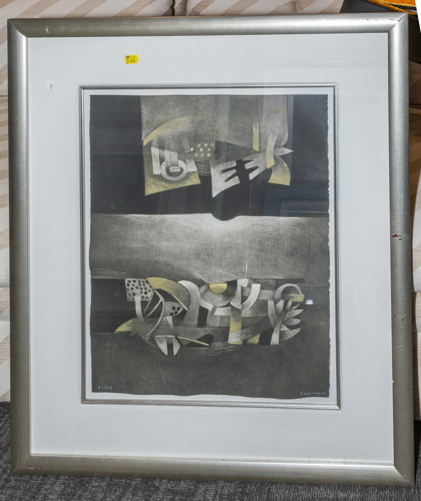FRAMED CONTEMPORARY ARTWORK Signed.