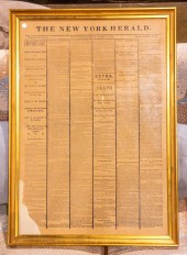 FRAMED COPY OF THE NEW YORK HE