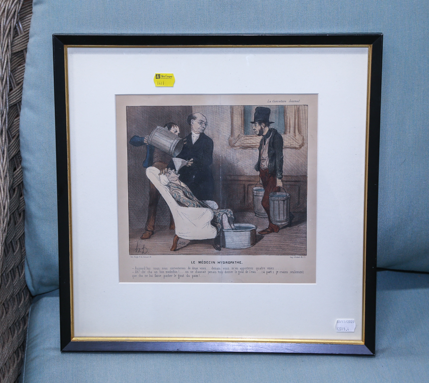 FRAMED DAUMIER MEDICAL CARICATURE