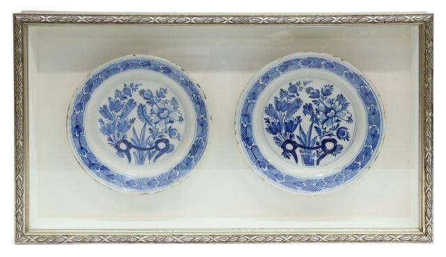FRAMED DELFT BLUE & WHITE FAIENCE