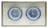 FRAMED DELFT BLUE & WHITE FAIE