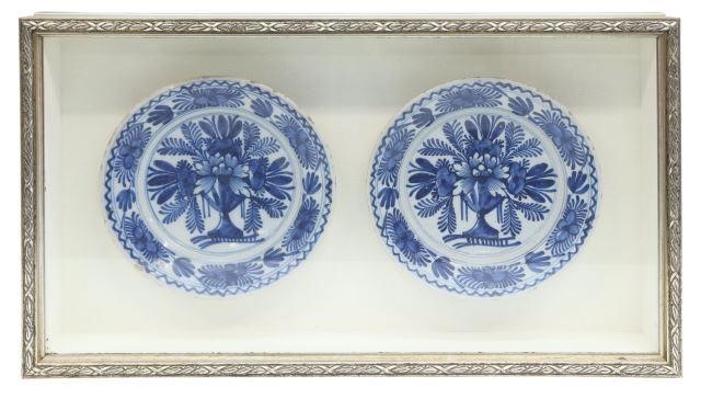 FRAMED DELFT BLUE & WHITE FAIENCE