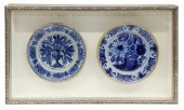 FRAMED DELFT BLUE & WHITE FAIE