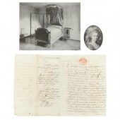 FRAMED DOCUMENT AND TWO PRINTS