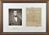 FRAMED DOCUMENT, JUDAH P. BENJ