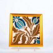FRAMED DOULTON LAMBETH GLAZED