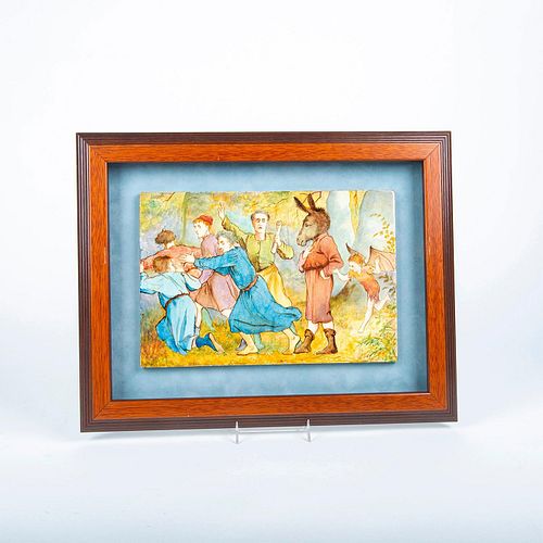 FRAMED DOULTON LAMBETH TILE, MID