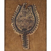 FRAMED EGYPTIAN COPTIC PALMETT