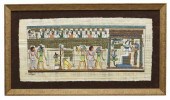 FRAMED EGYPTIAN STYLE PAINTED