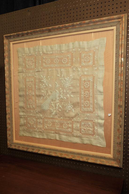 FRAMED EMBROIDERY. Late