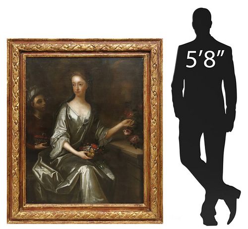 FRAMED ENGLISH SCHOOL PORTRAIT LADY