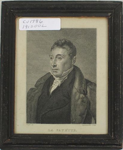 FRAMED ENGRAVING OF LAFAYETTEFramed