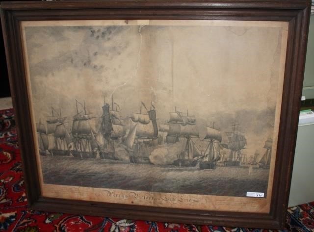 FRAMED ENGRAVING TITLED "PERRY'S