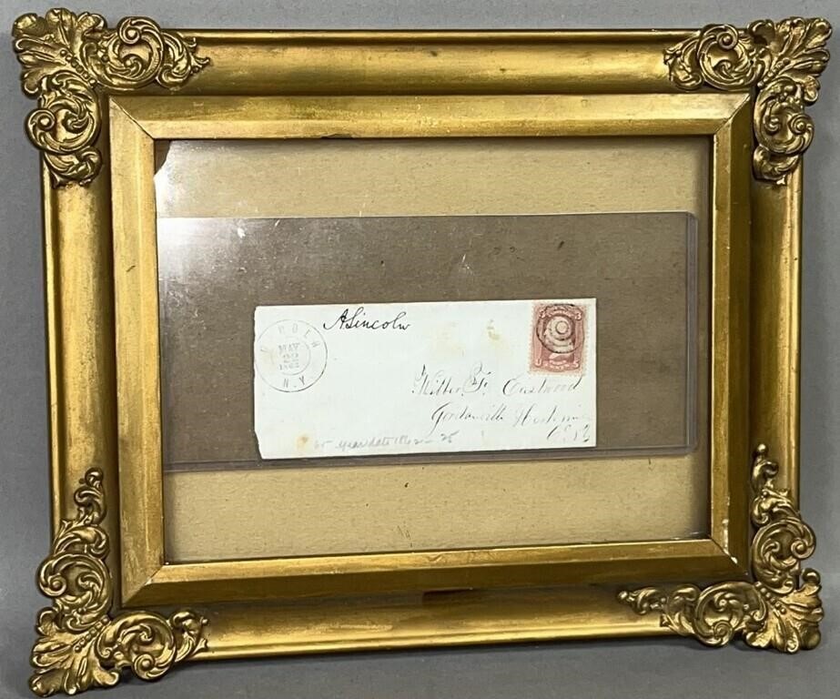 FRAMED ENVELOPED WITH "A.