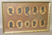 FRAMED FAMILY SILHOUETTES OF J